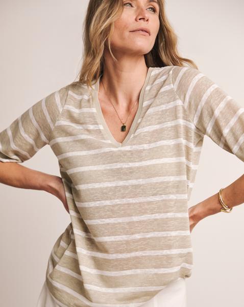 Anthology Drop Shoulder Linen T-shirt