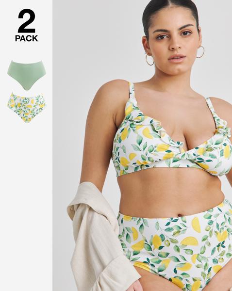 Simply Be Value 2 Pack Bikini Bottoms