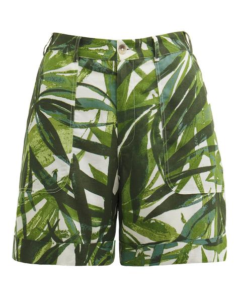 Green Palm Print Bermuda Short - Image