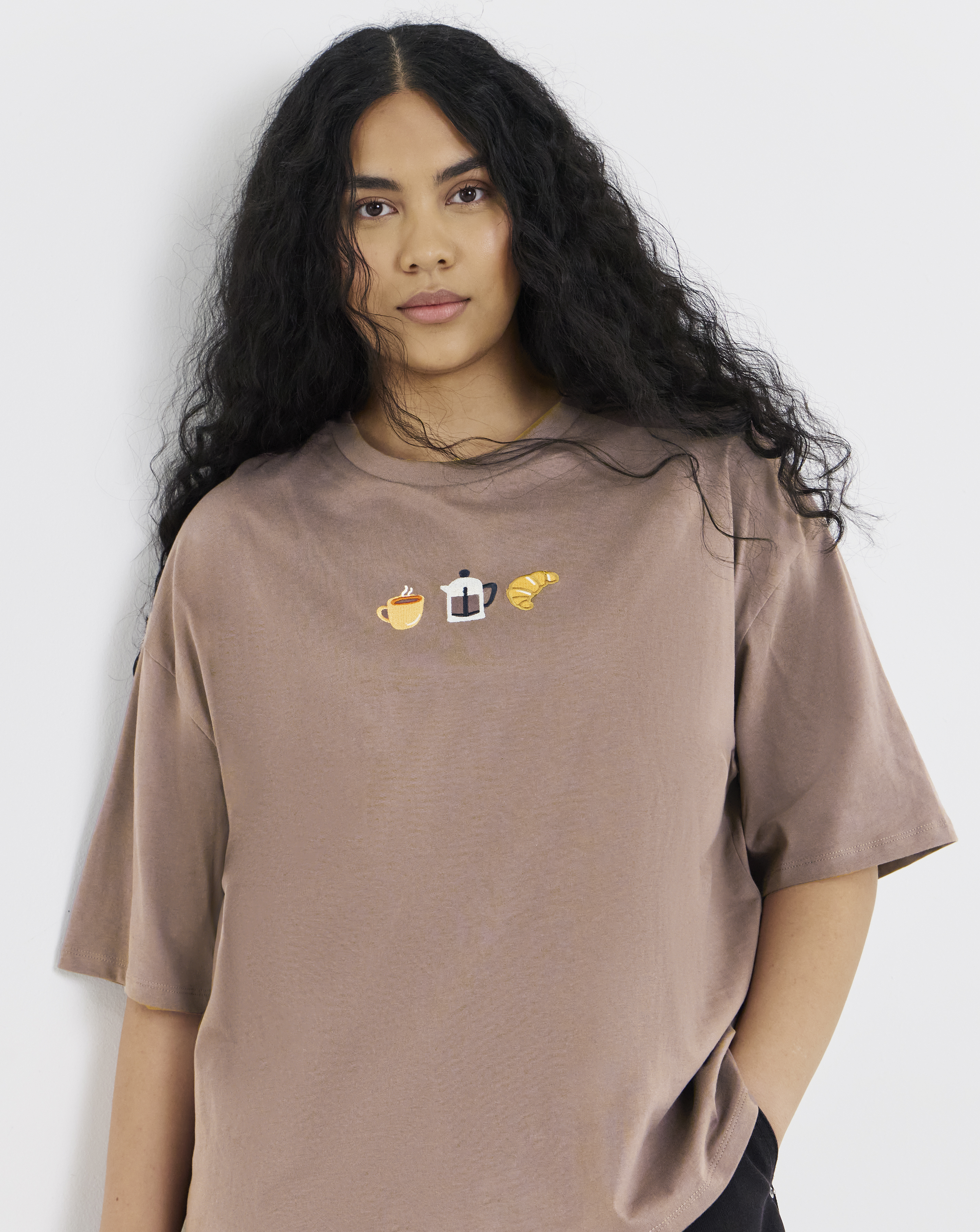 Embroidered Coffee & Pastry T-Shirt