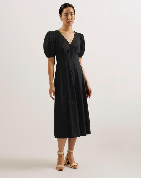 Ted Baker Ledra Puff Sleeve Midi Dress