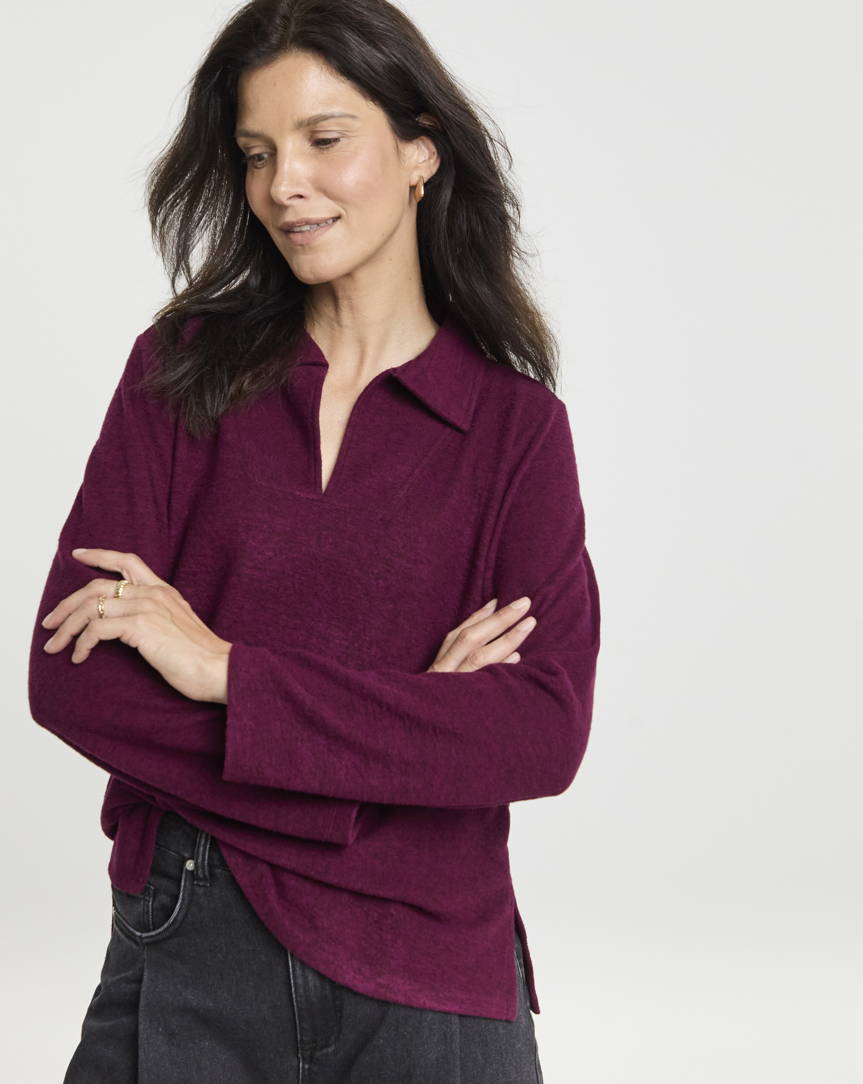 Soft Touch Collared Top