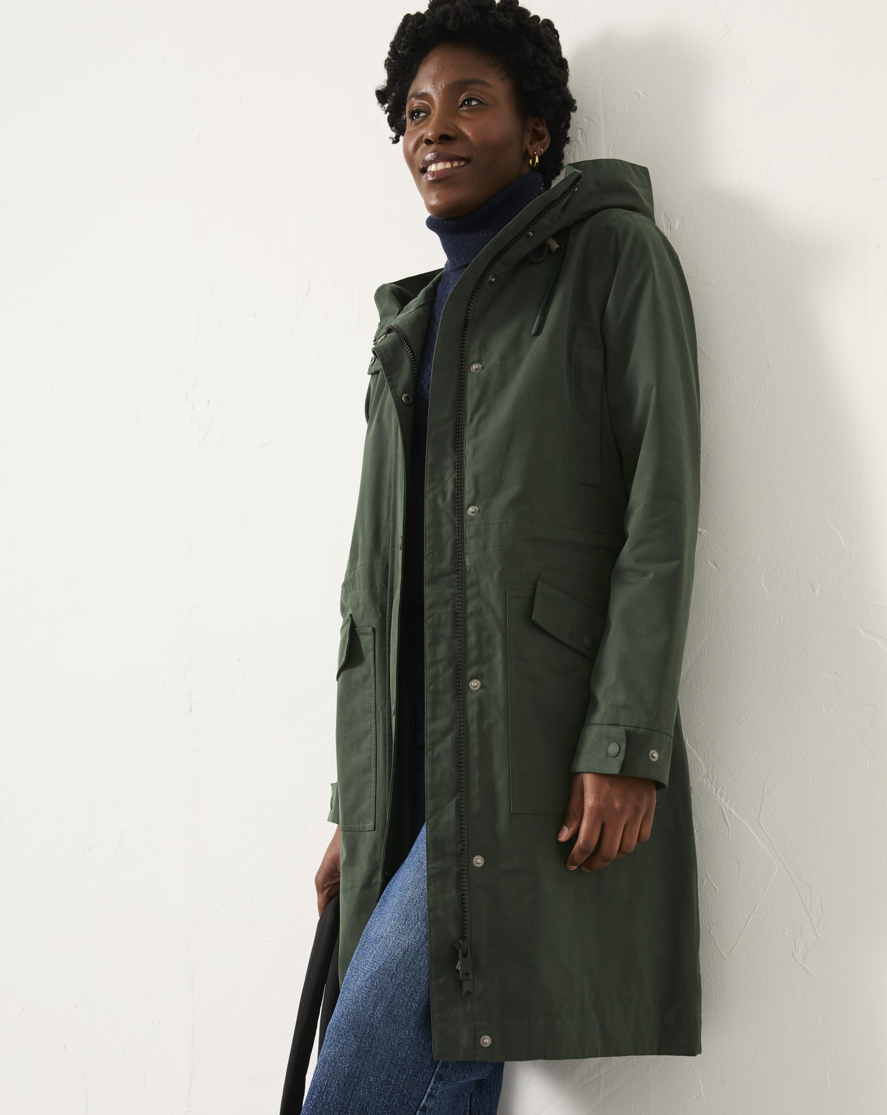 Fatface Green Taylor Waterproof Coat - Size 20