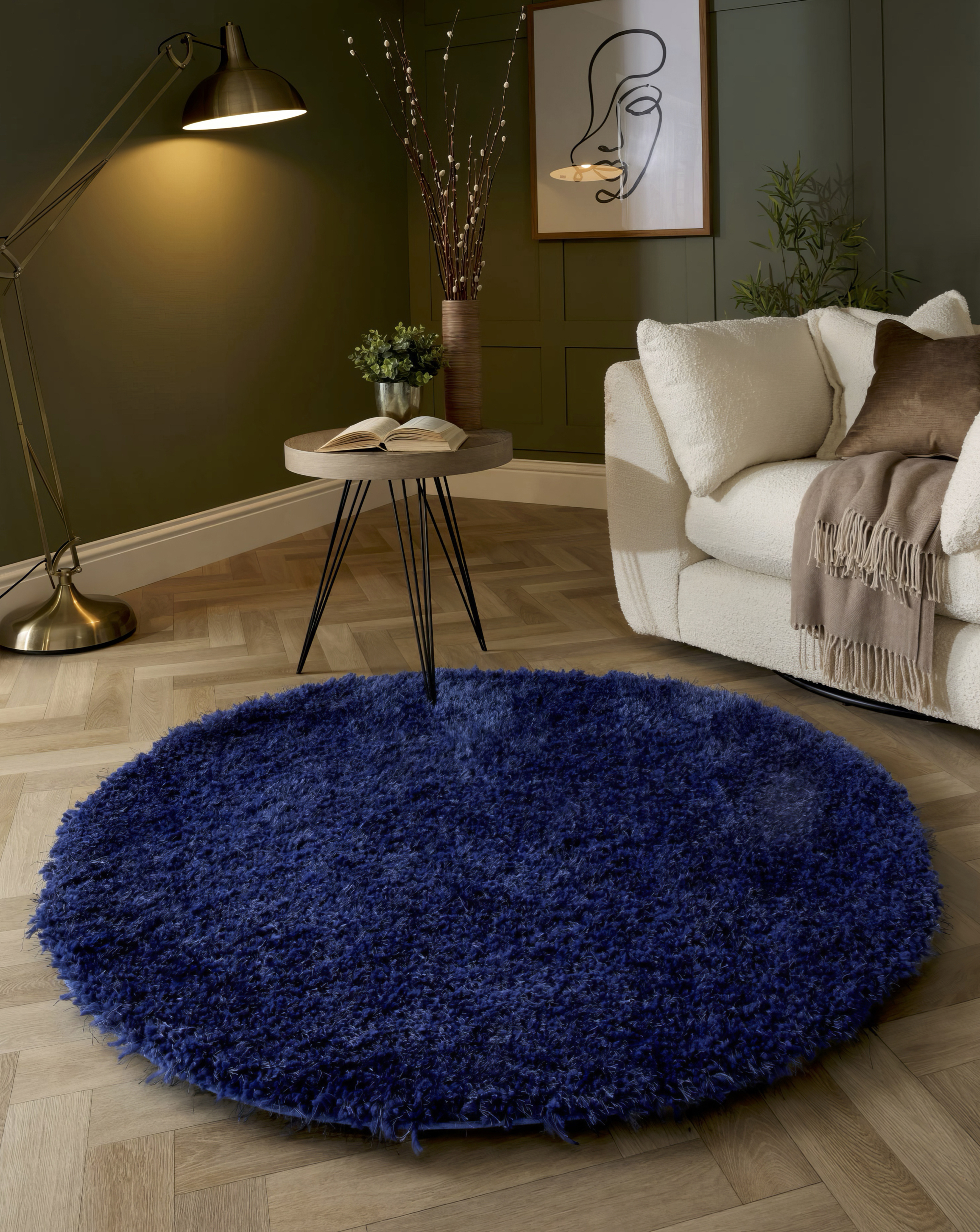 Chicago Shaggy Circle Rug