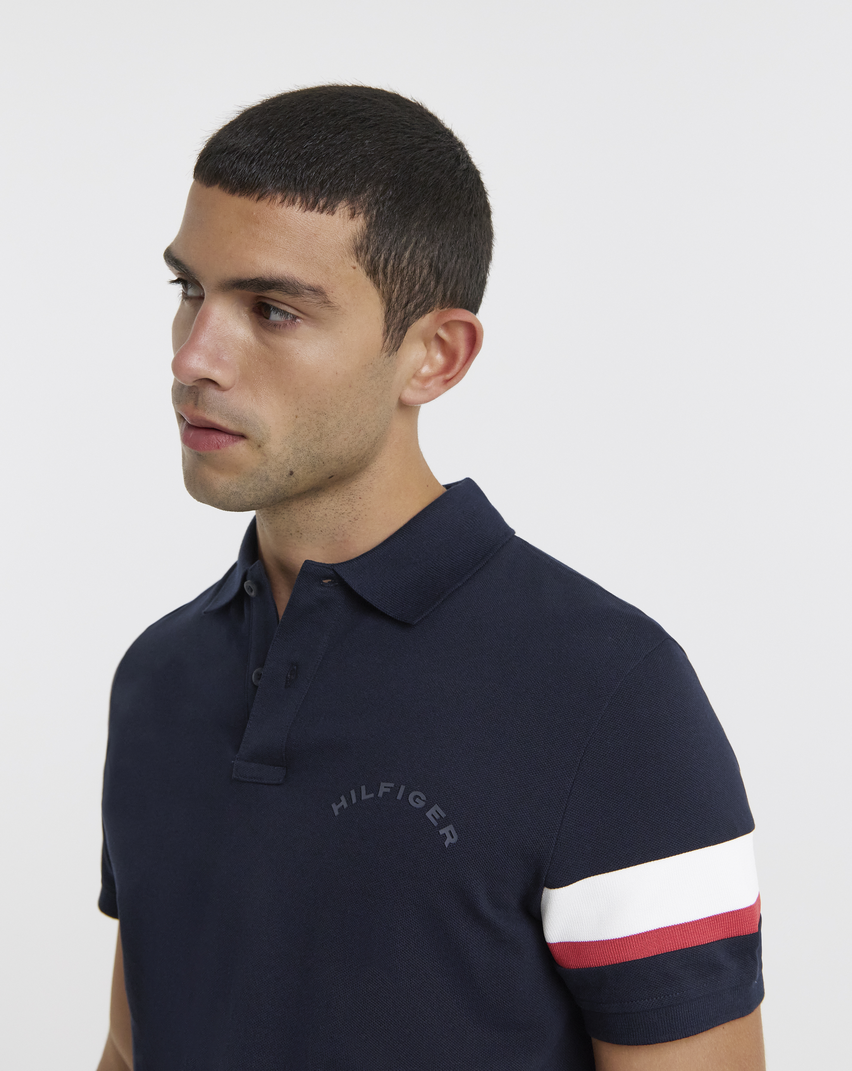 Tommy Hilfiger Tape Polo - Navy