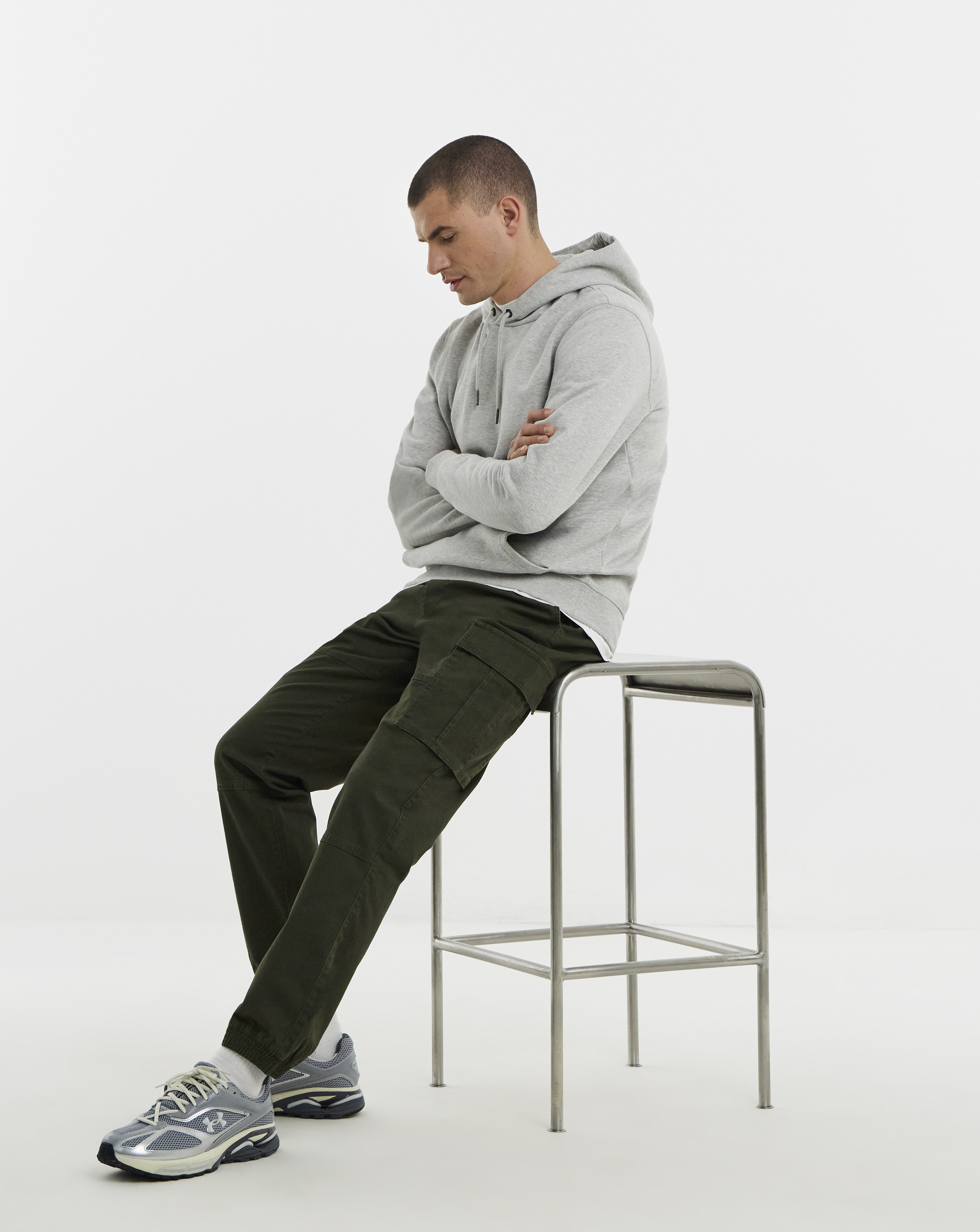 Elasticated Waist Cufffed Cargo