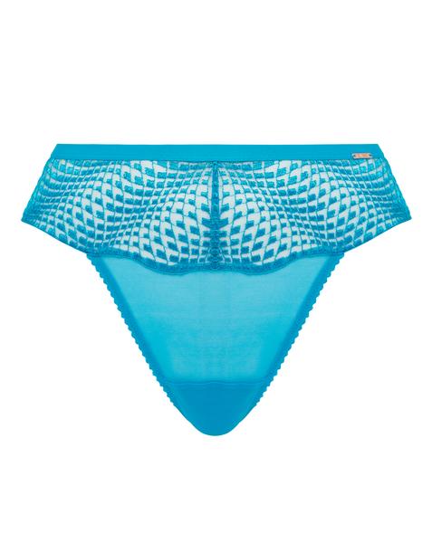 Figleaves Curve Curve Amalfi Wave Thong In Blue | UK Size 12 Women's