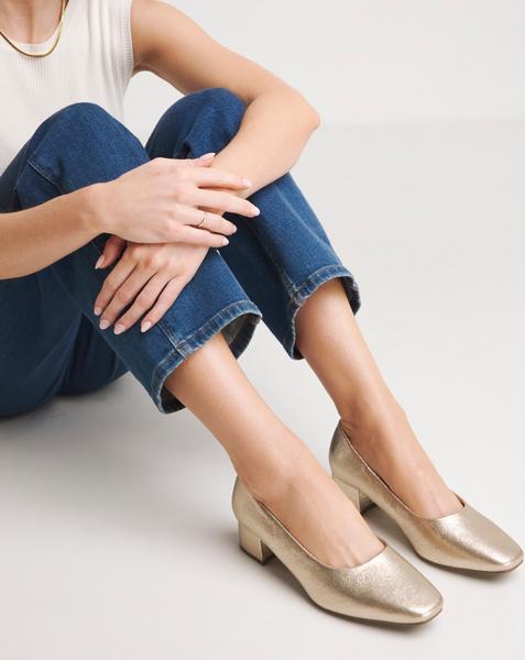 Orlia Flexi Sole Block Heel Court Shoes - Extra Wide Fit (EEE) - Image
