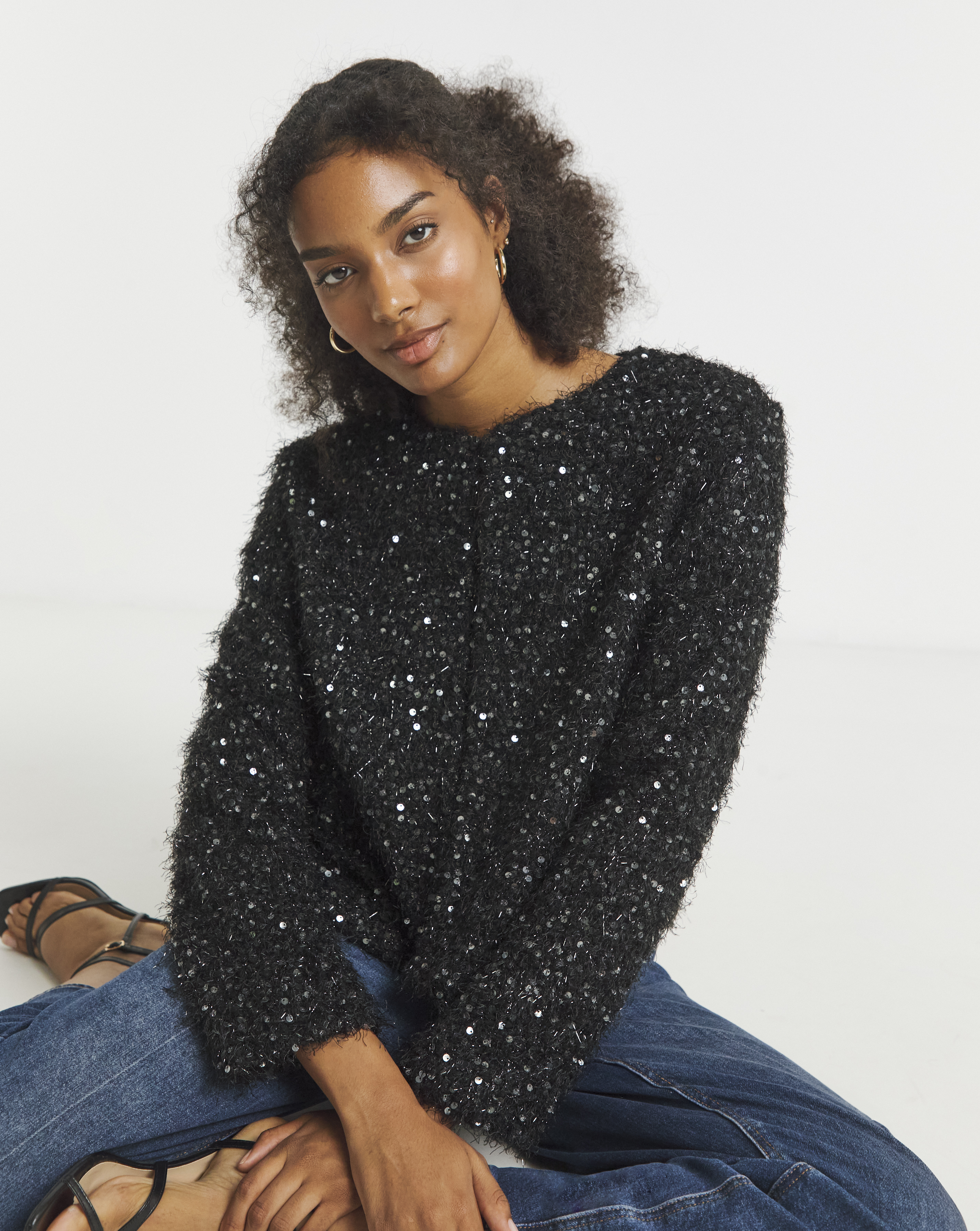 Joanna Hope Sequin Jacket