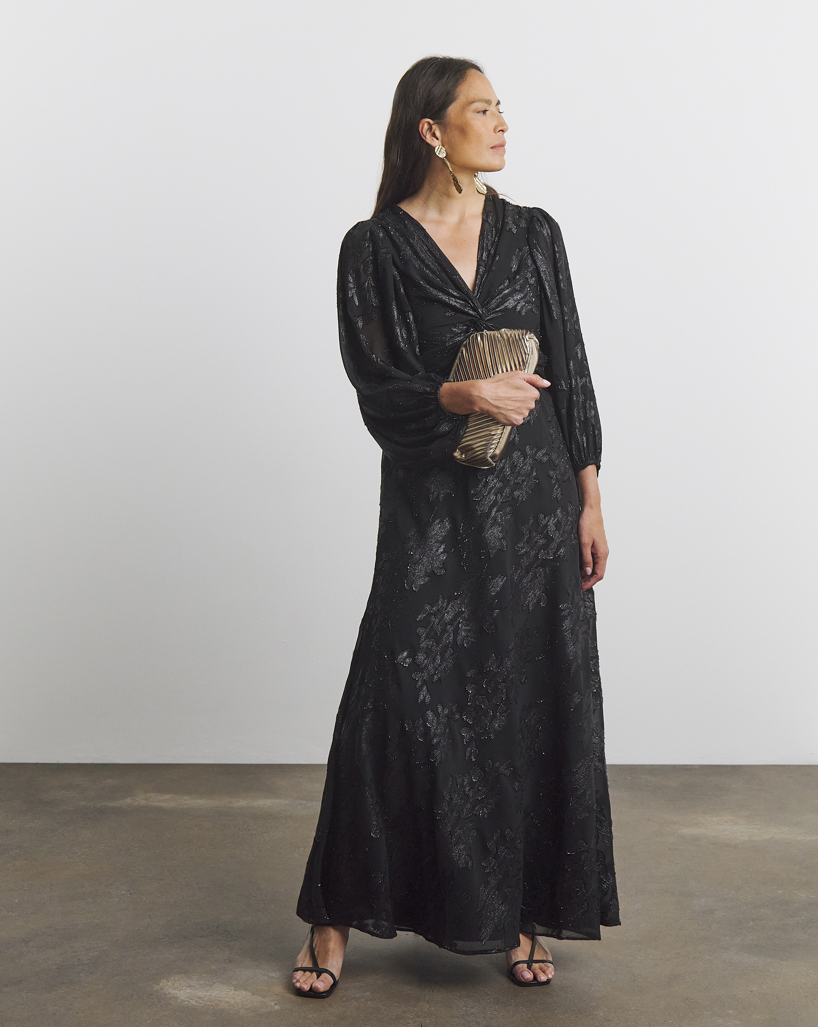 Joanna Hope Black Lurex Dress