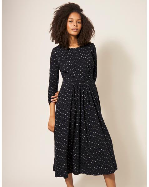 White Stuff Billie Metalic Jersey Dress