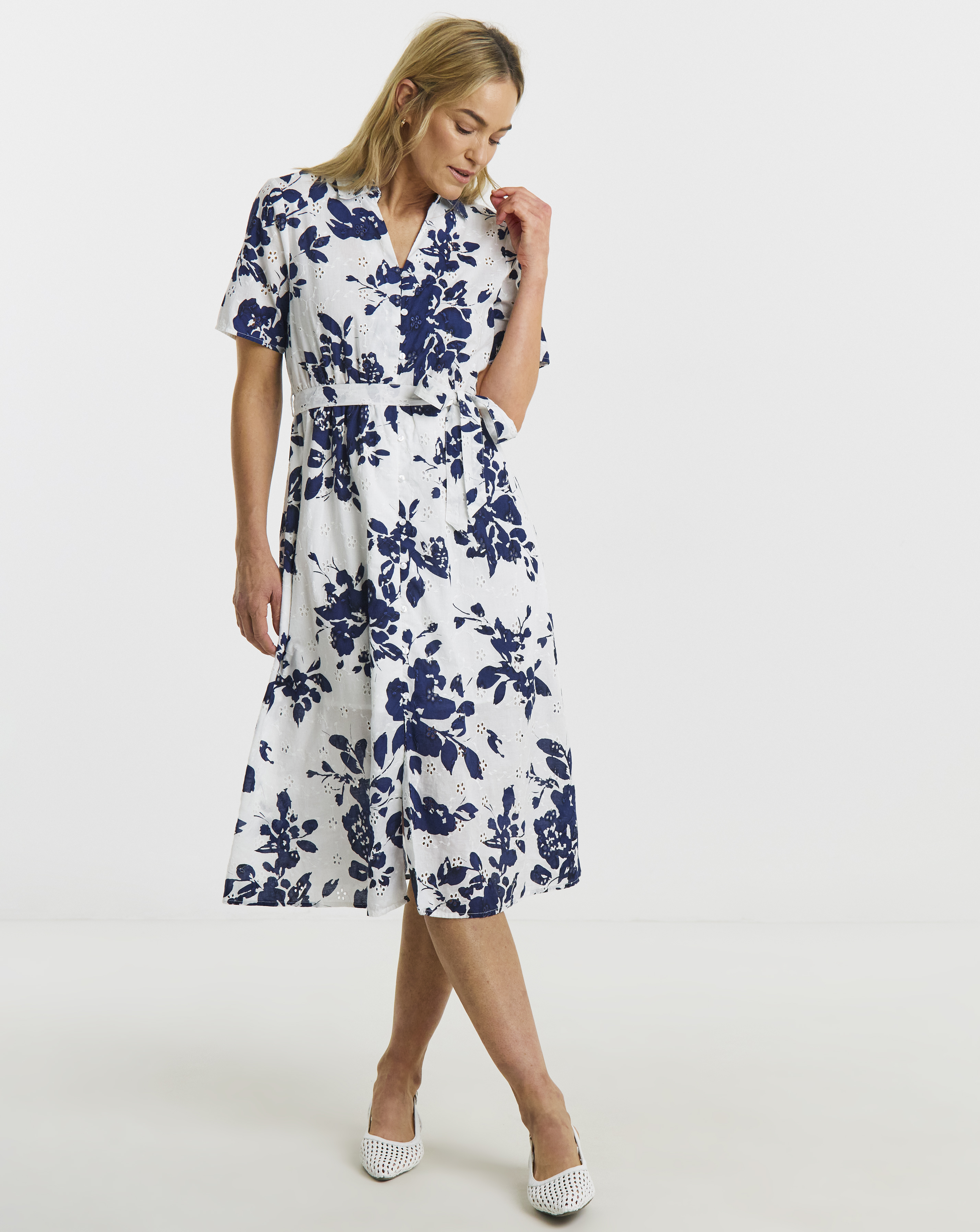 JDY Tallie Printed Shirt Midi Dress