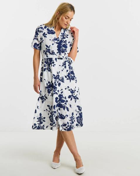 JDY Tallie Printed Shirt Midi Dress