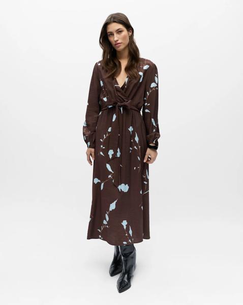 OBJECT V-Neck Midi Dress