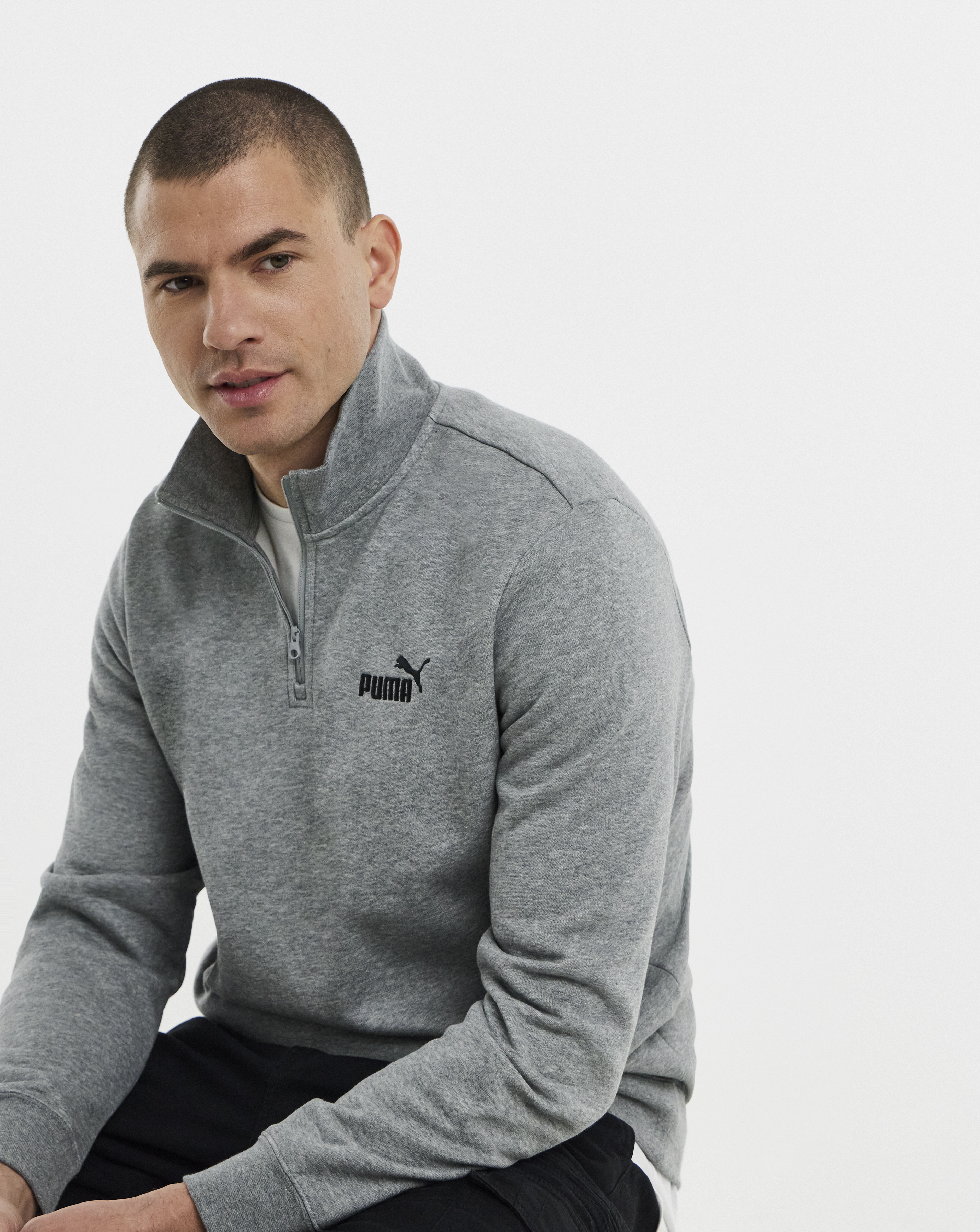 PUMA Essentials Logo 1/2 Zip Sweatshirt