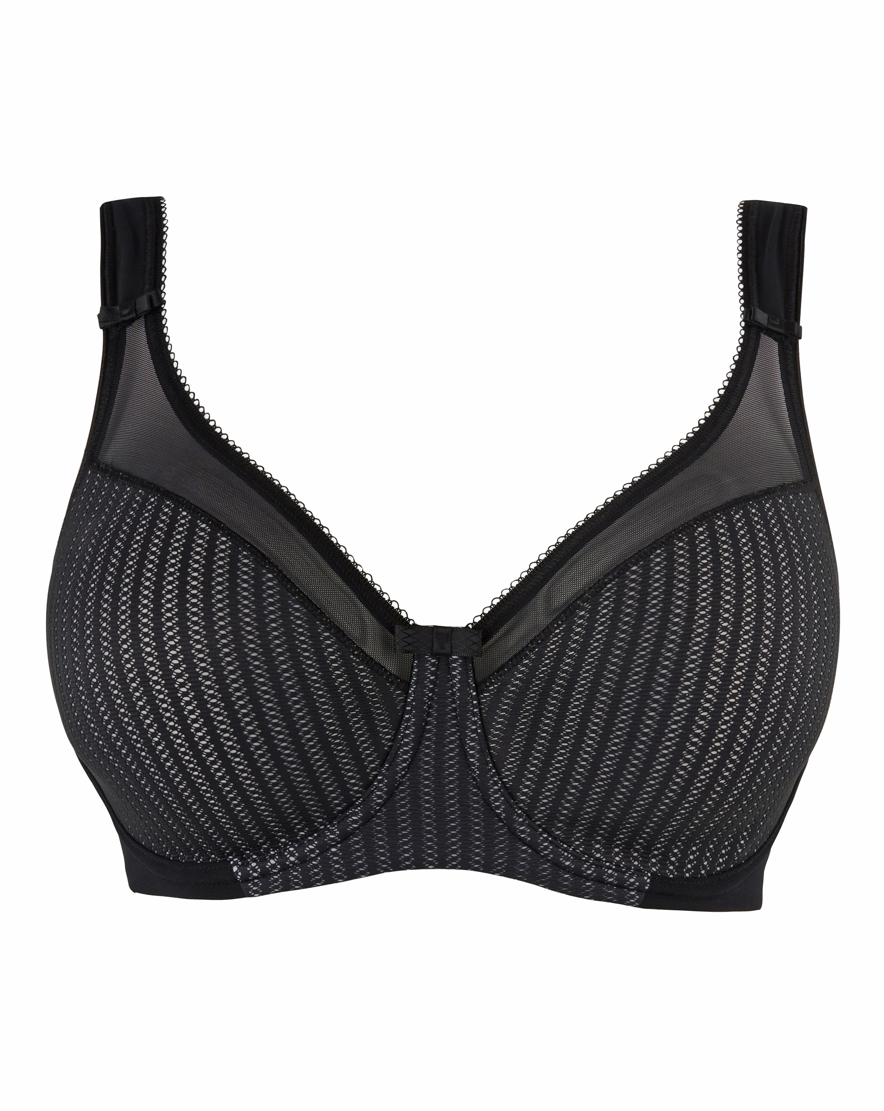 Berlei Black/Grey Beauty Stripe Minimiser Blk/Gry - 34C