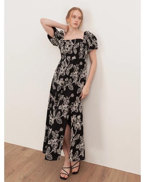 New In - Lovedrobe Embroidered Midaxi Dress
