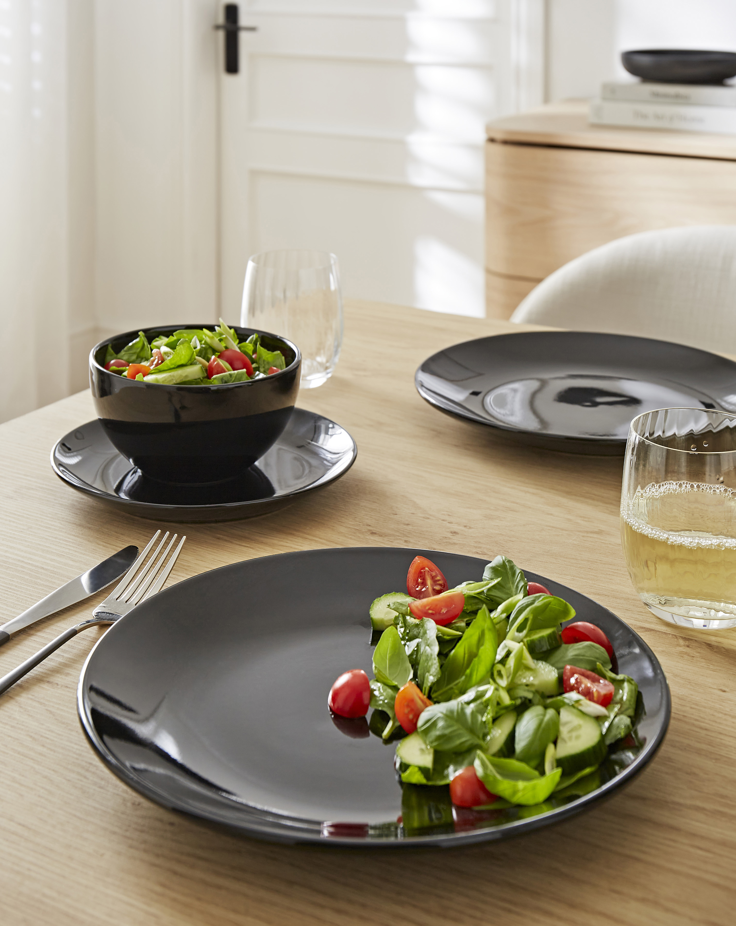Black Essentials 12 Piece Dinner Set