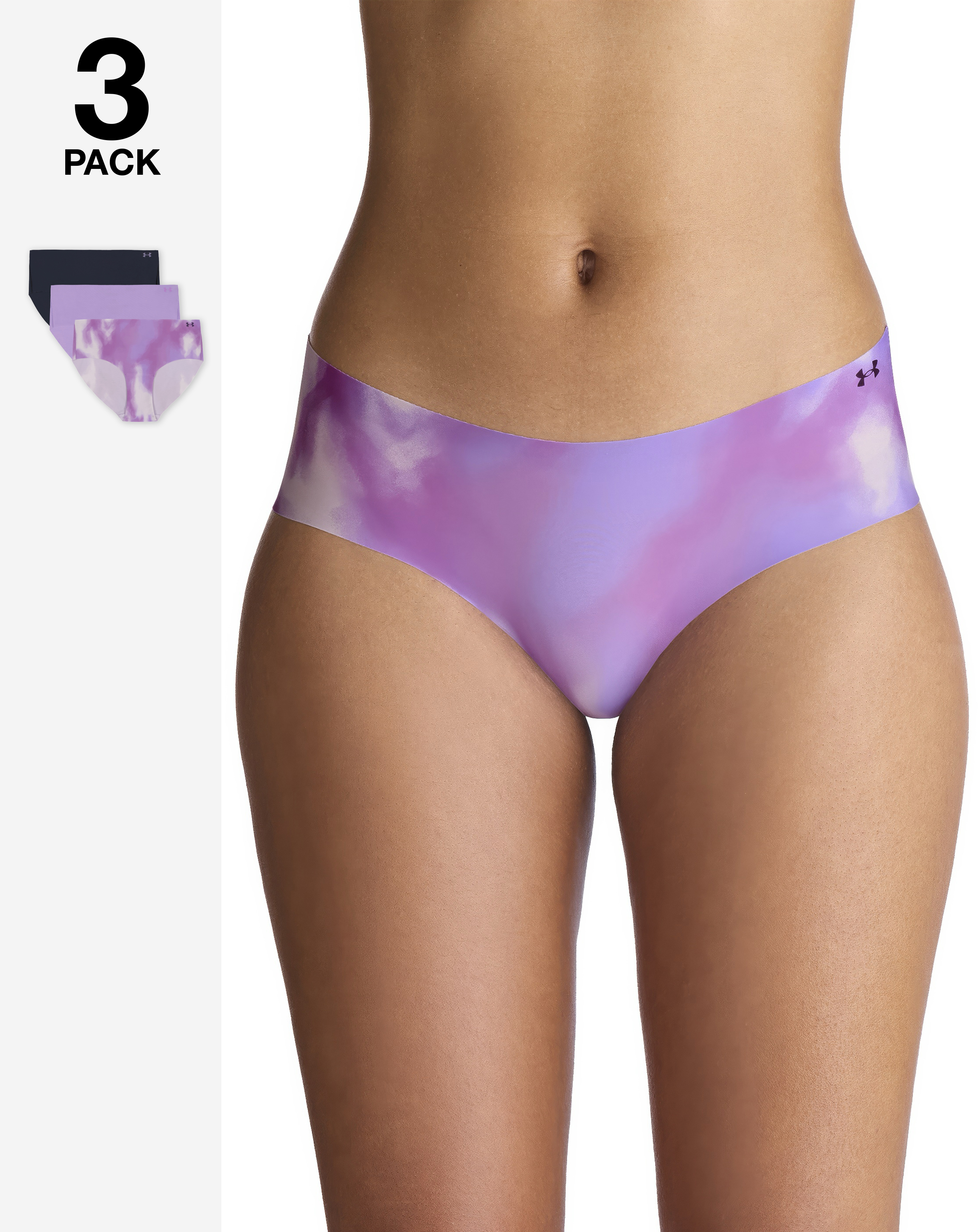 Under Armour 3 Pack No Show Hipster