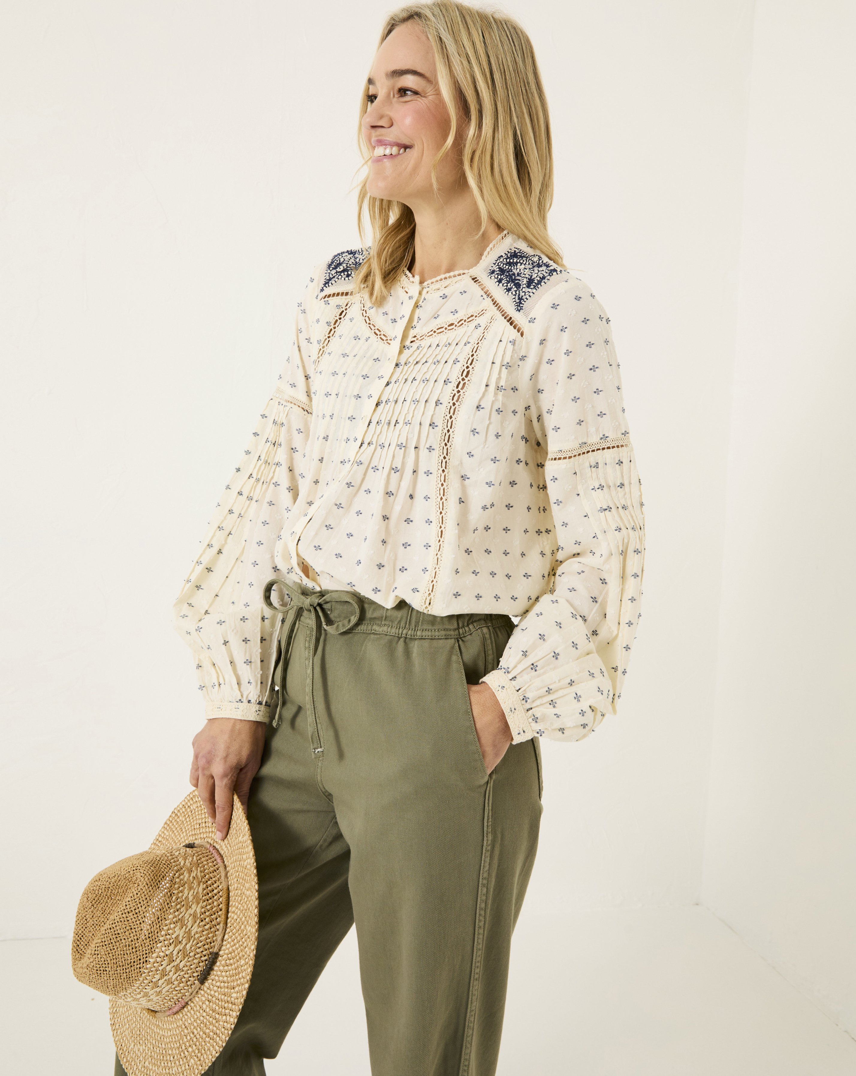 FatFace Fern Embroidered Blouse