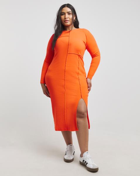 Contrast Stitch Midi Dress