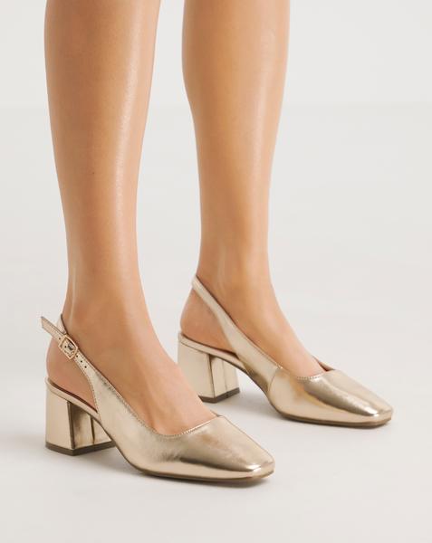 Block Heel Slingback Shoe E Fit