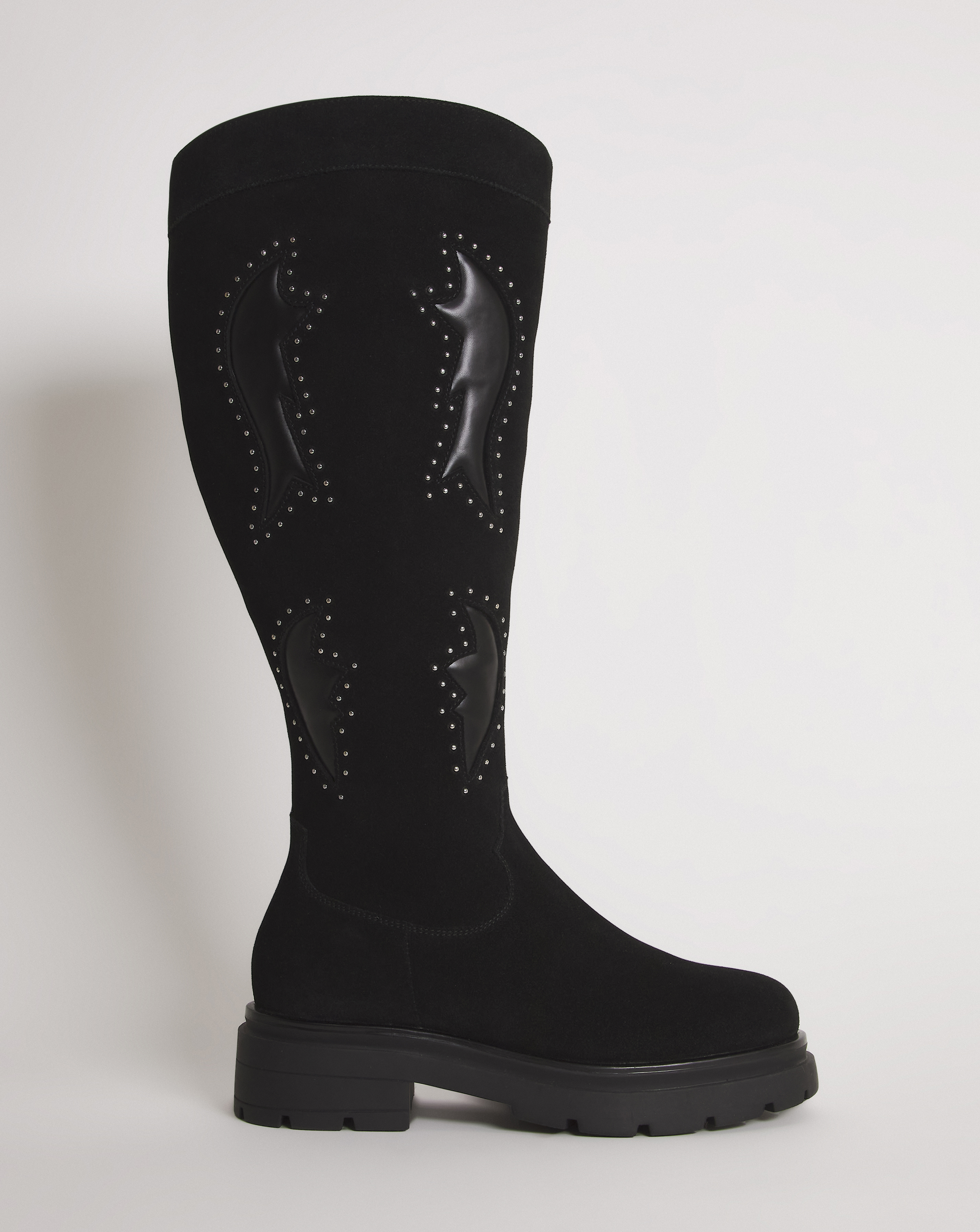 Western Chunky Knee Boots Ex Wide SC