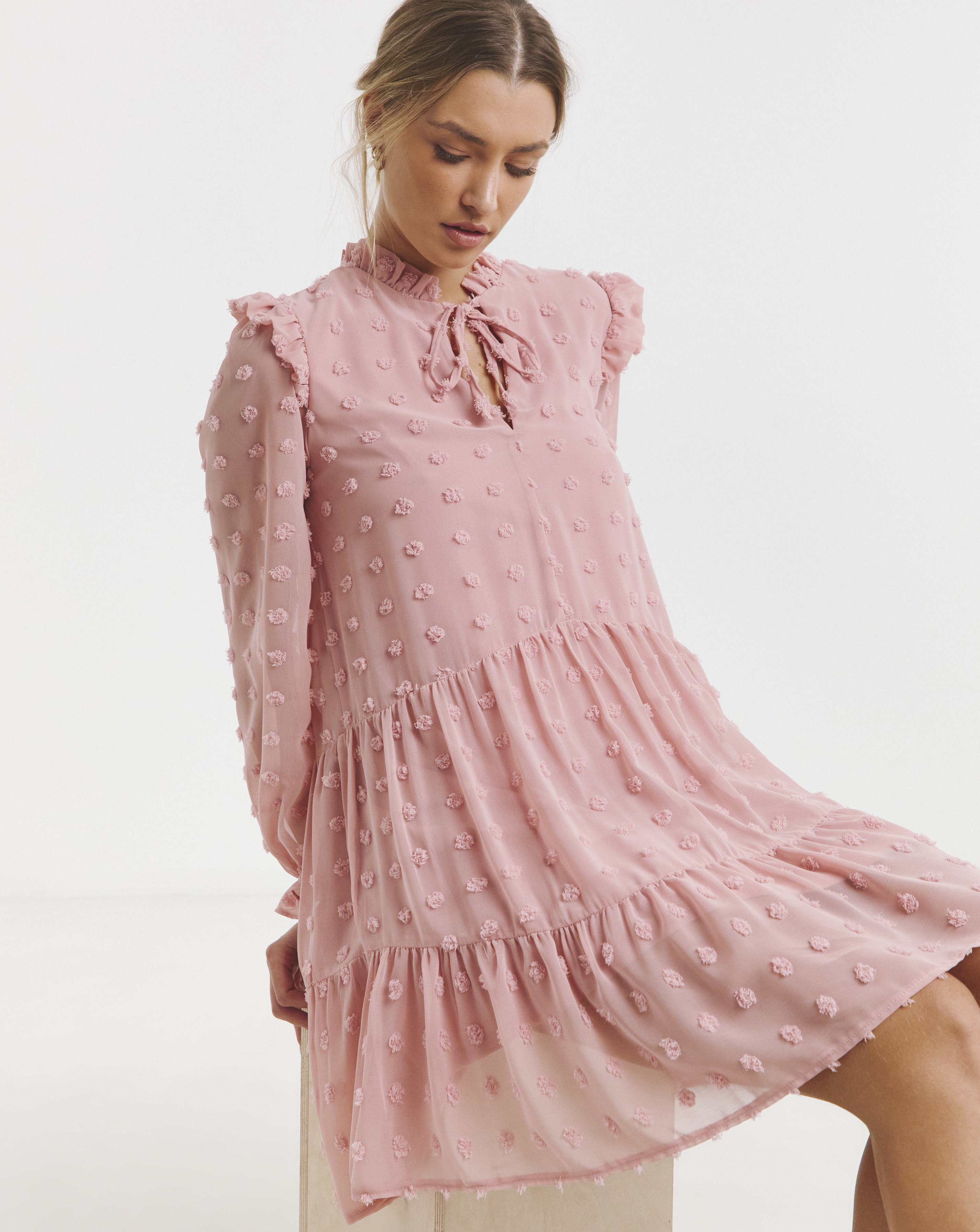 Flounce London Spot Mini Dress