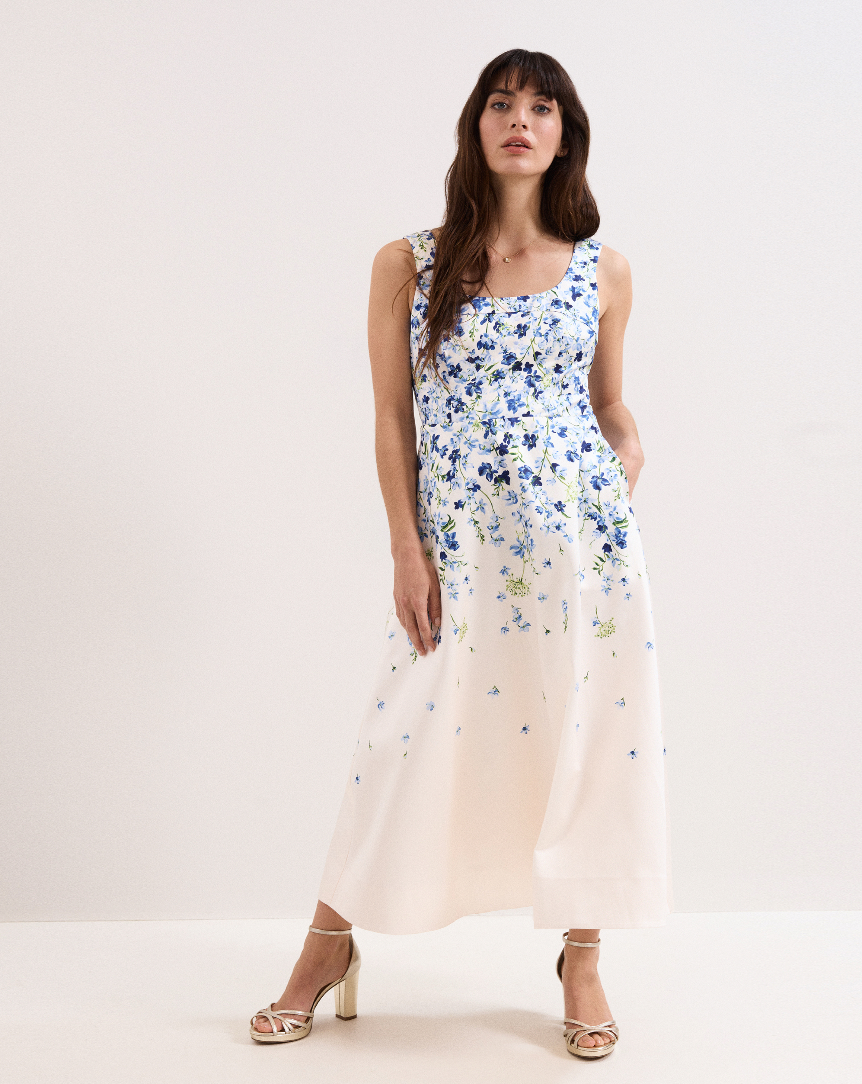 Phase Eight Orla Satin Midi Dress