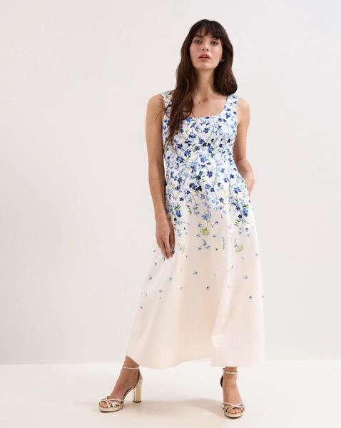 Phase Eight Orla Satin Midi Dress