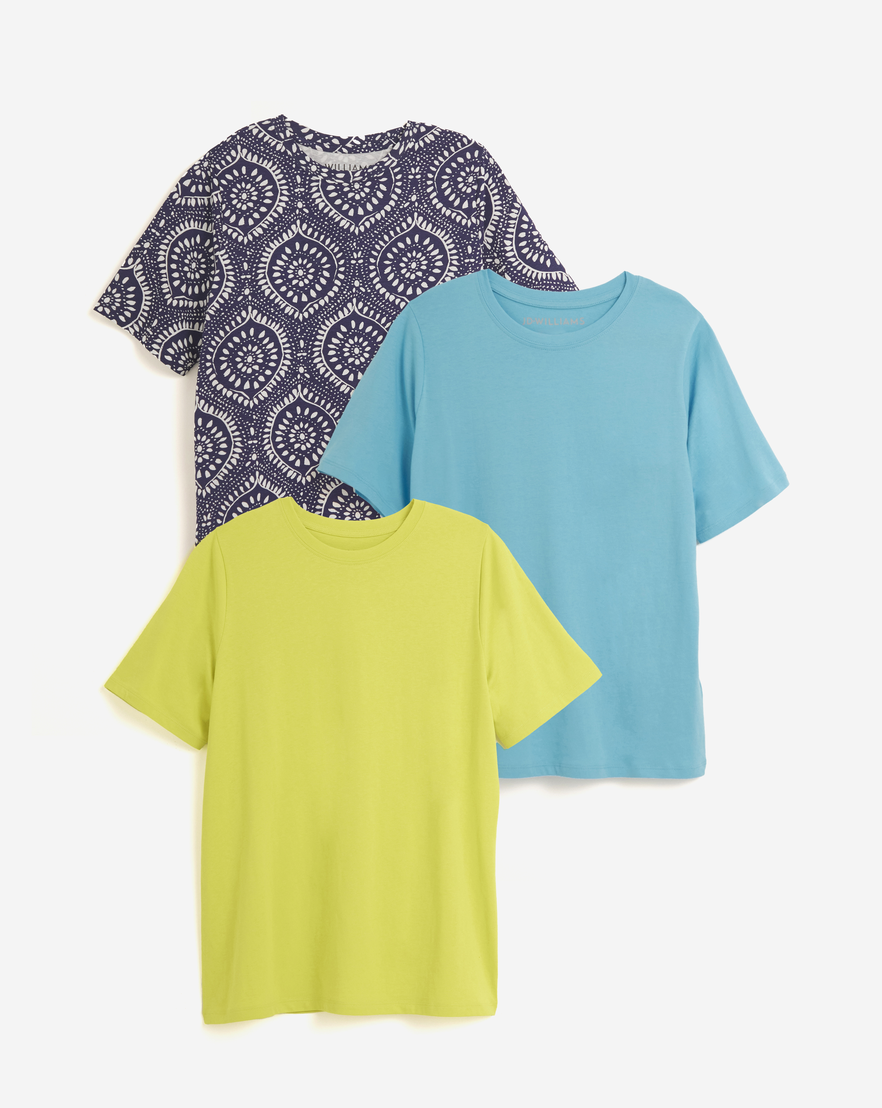 3 Pack Crew Neck Short Sleeve T-Shirt