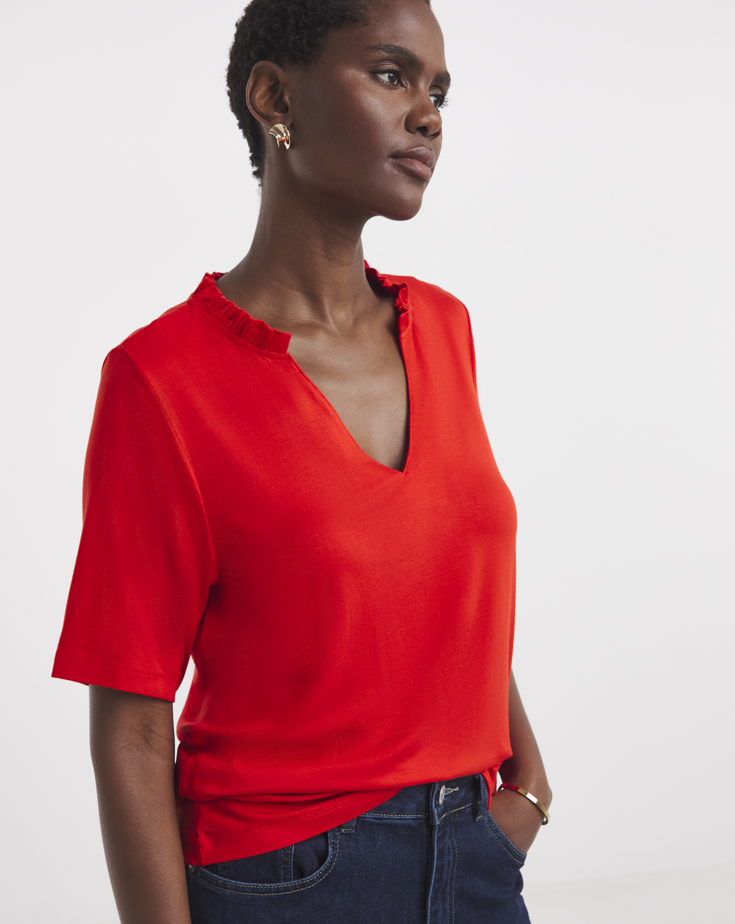 Frill Neck Top