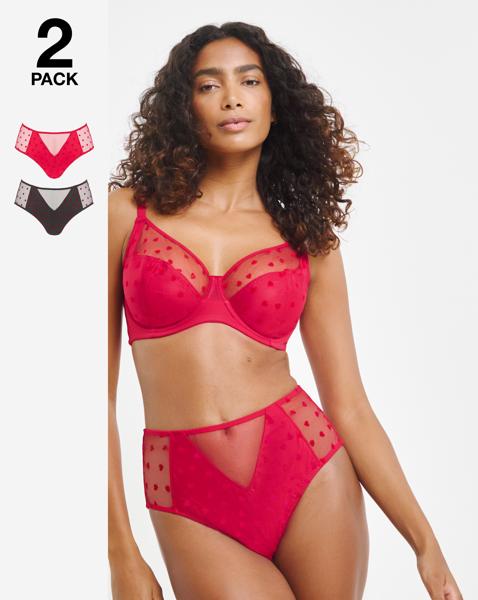 2 Pack Hannah Heart Briefs