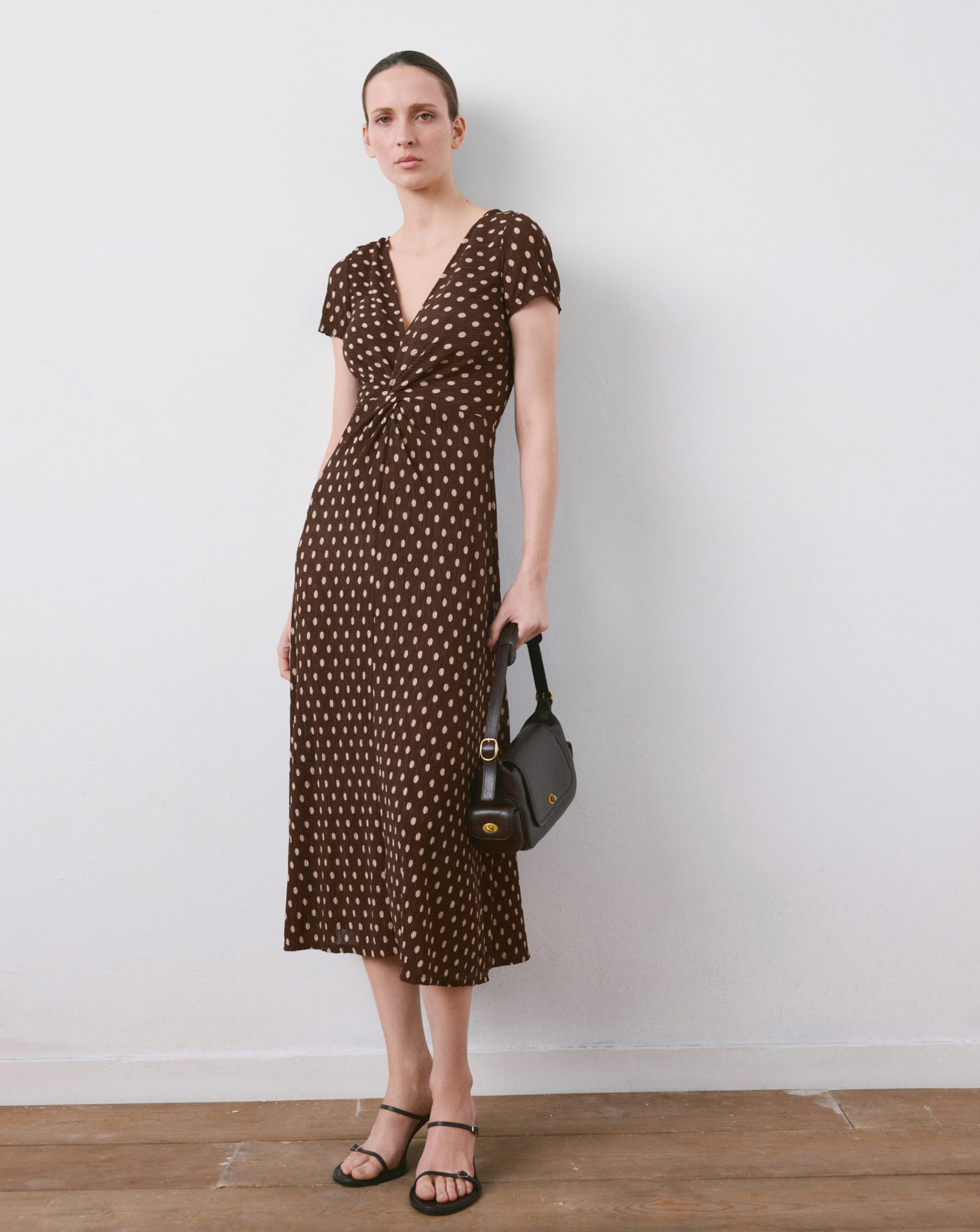 Mango Dress Pomi Brown - Mango - Size22