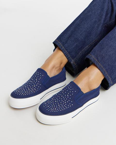 Slip On Canvas Trainer Wide
