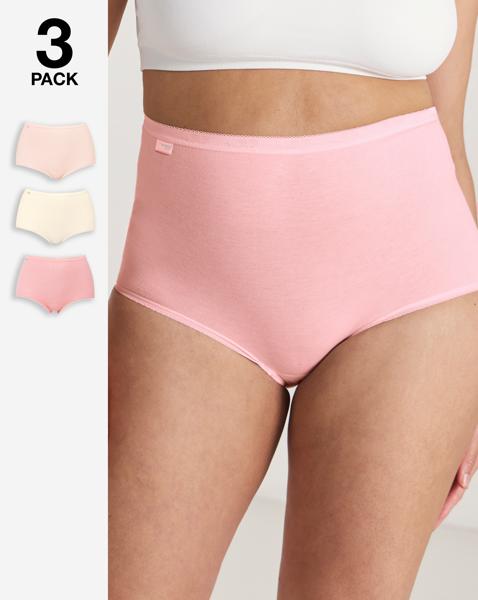 Sloggi 3Pk Basic Maxi Briefs Pink Multi