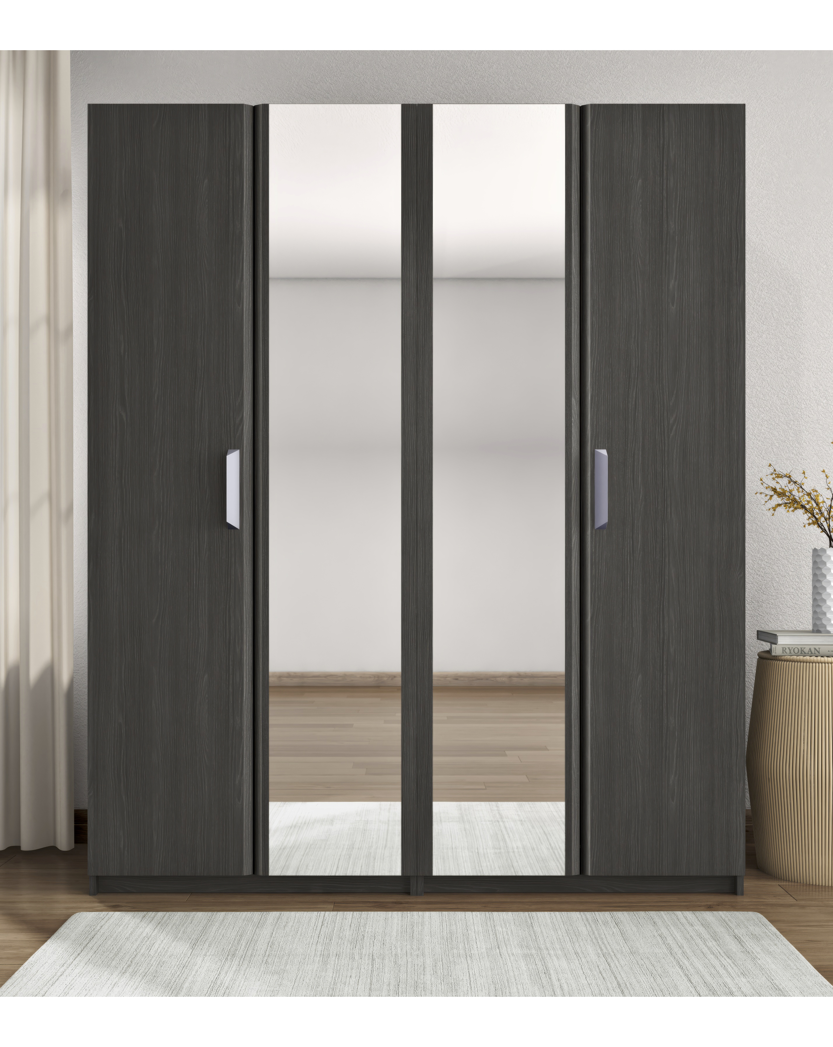 Lugo 4 Door Wardrobe with Mirror