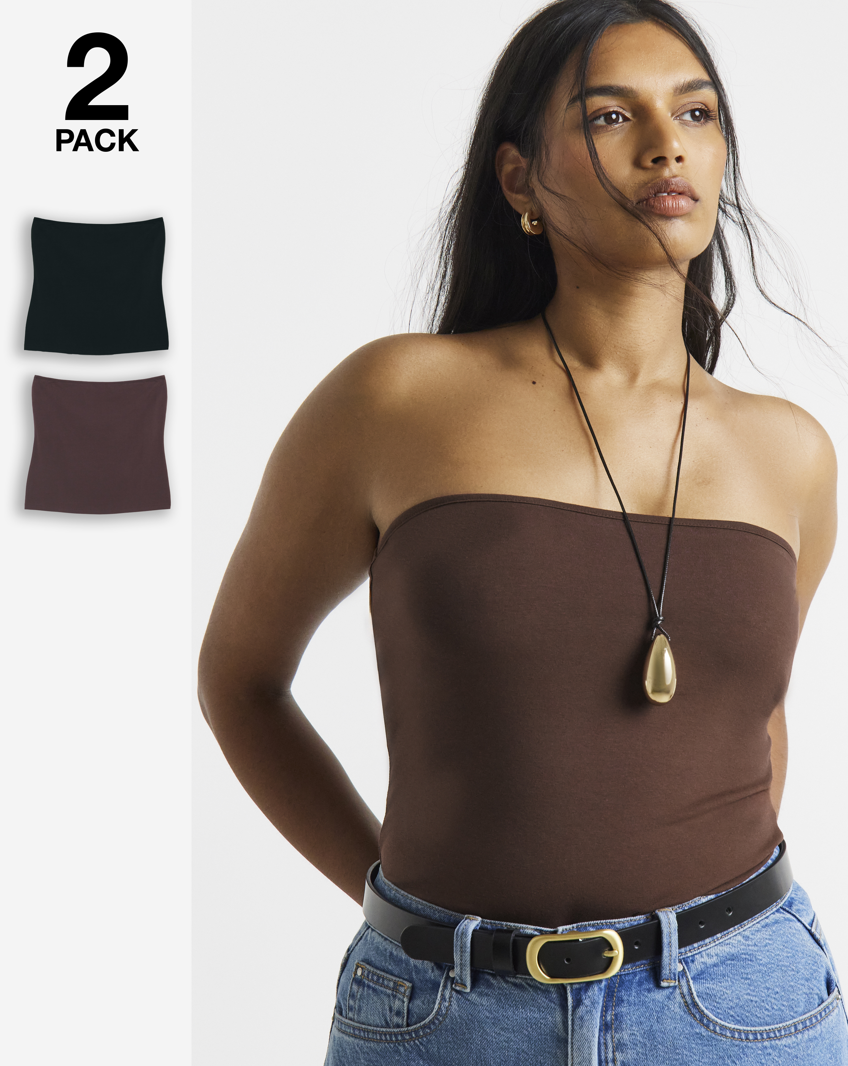 2 Pack Bandeau Tops