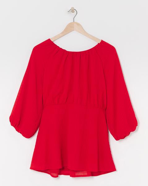 Exposed Back Textured Swing Top