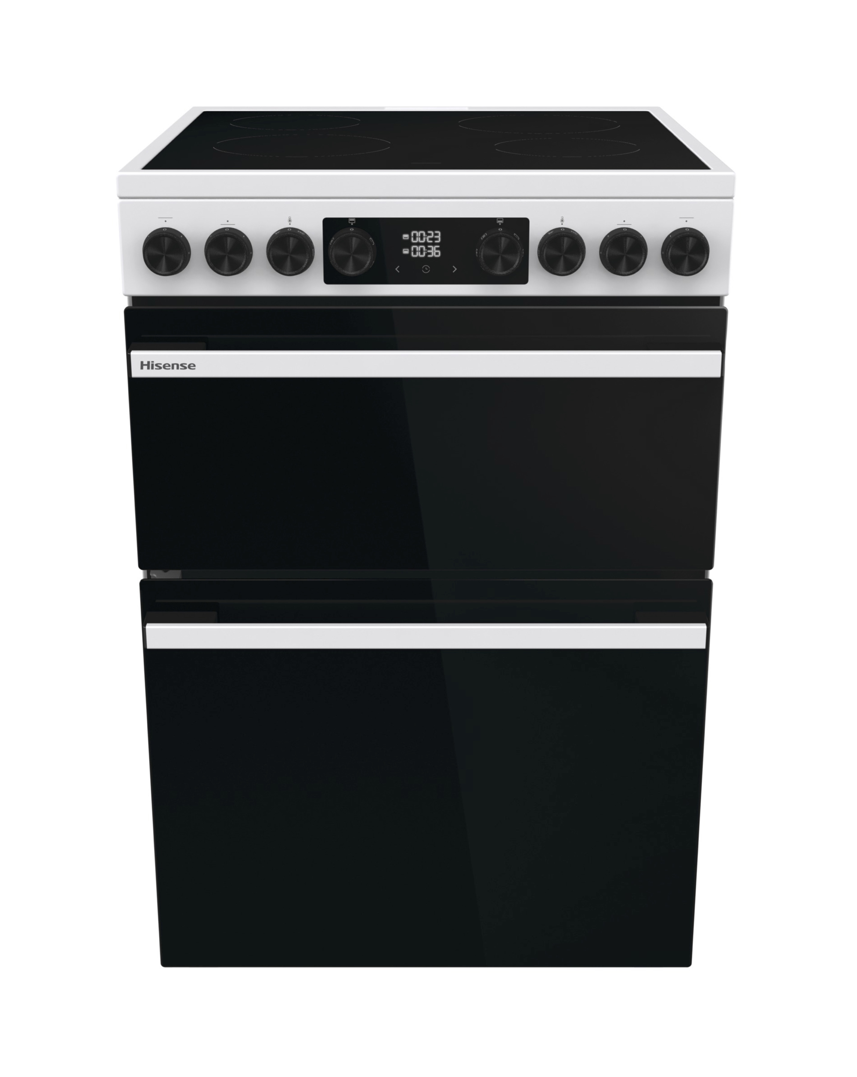 Hisense HDCEC6C20W Ceramic Electric Cooker - Double Oven - 4 Zone Hob - White - Image 6