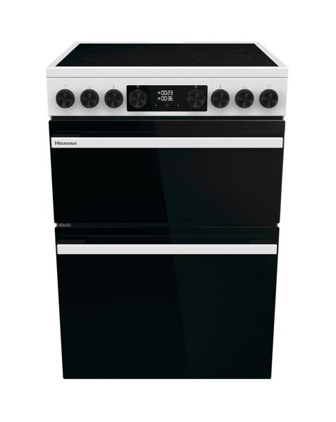 Hisense HDCEC6C20W 60cm Electric Double Cooker - White