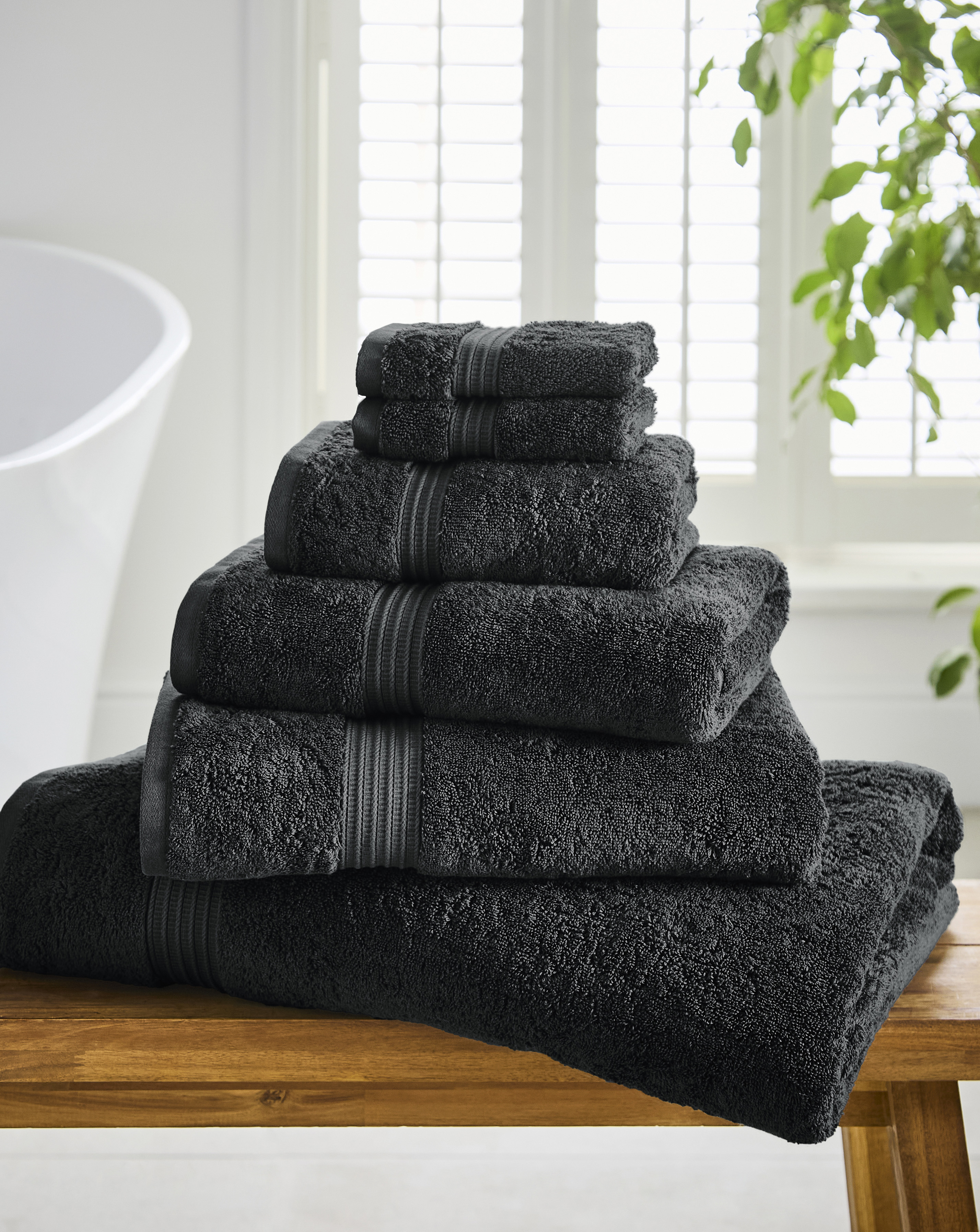 Egyptian Cotton 600GSM Towel - Black