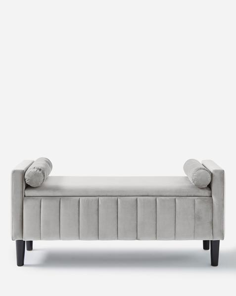 Eloise Winged Velvet Storage Ottoman