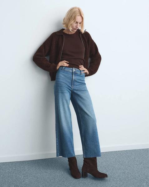 Mango High Waisted Culotte Jean