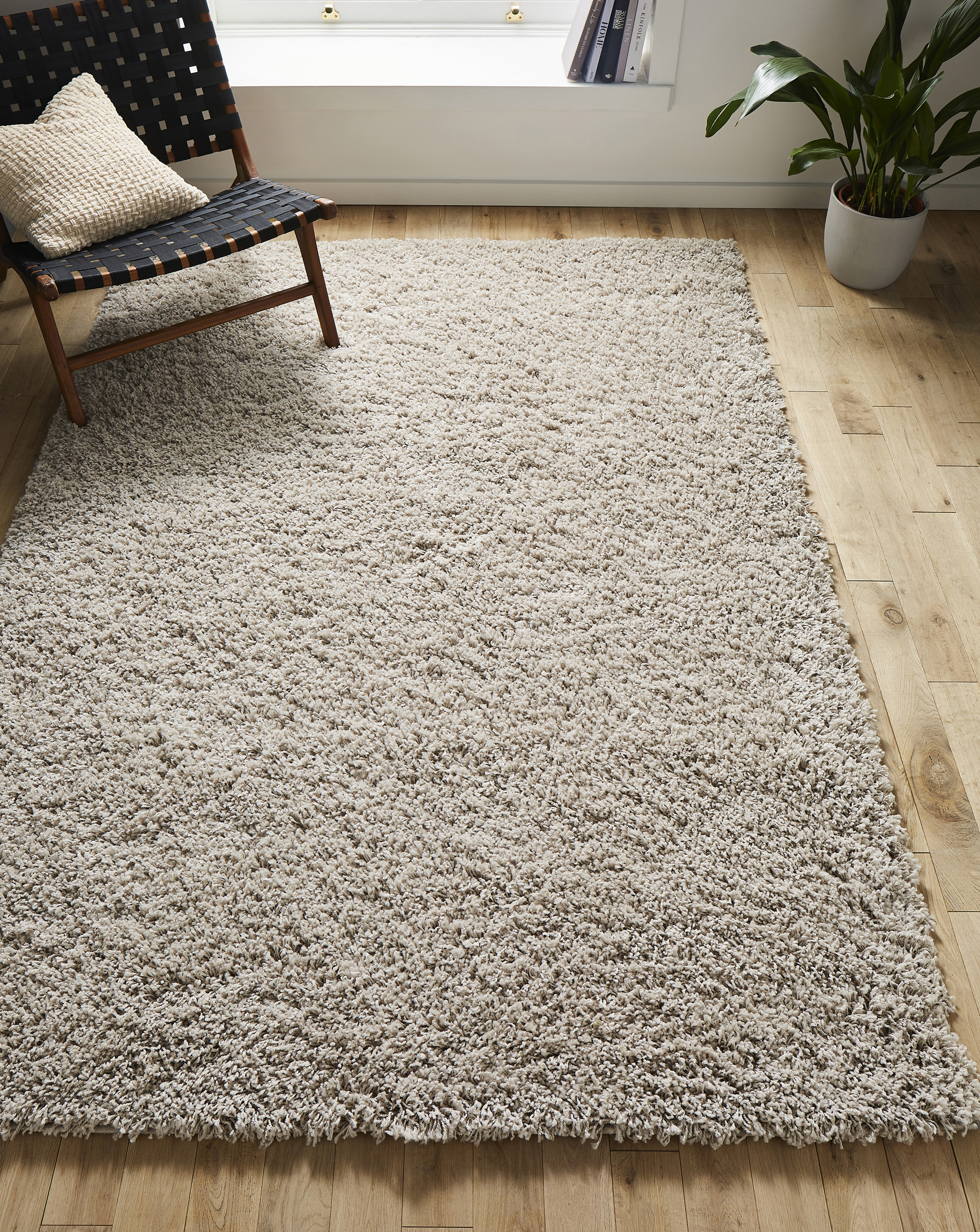 Homemaker Light Natural Jazz Shaggy Cosy Rug 80X150