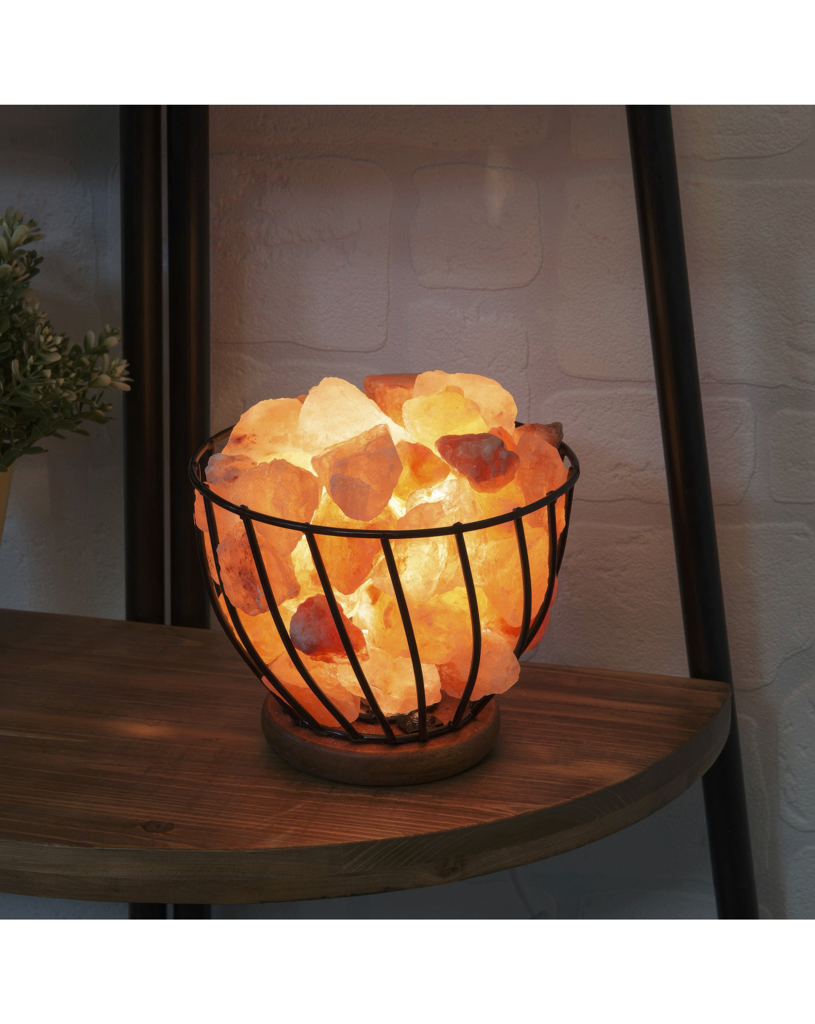 Serenity Himalayan Rock Salt Basket Lamp