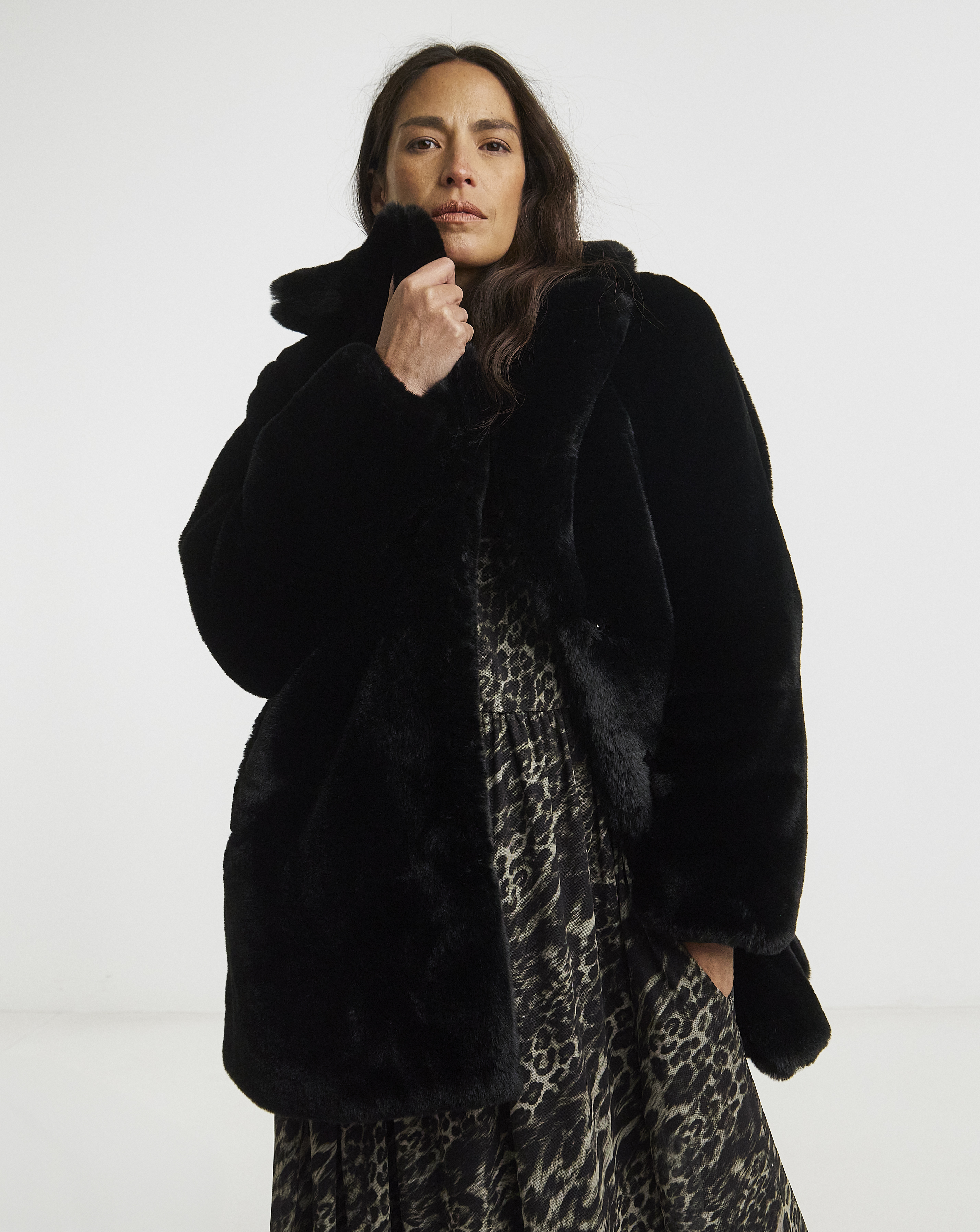 Plush Faux Fur Coat