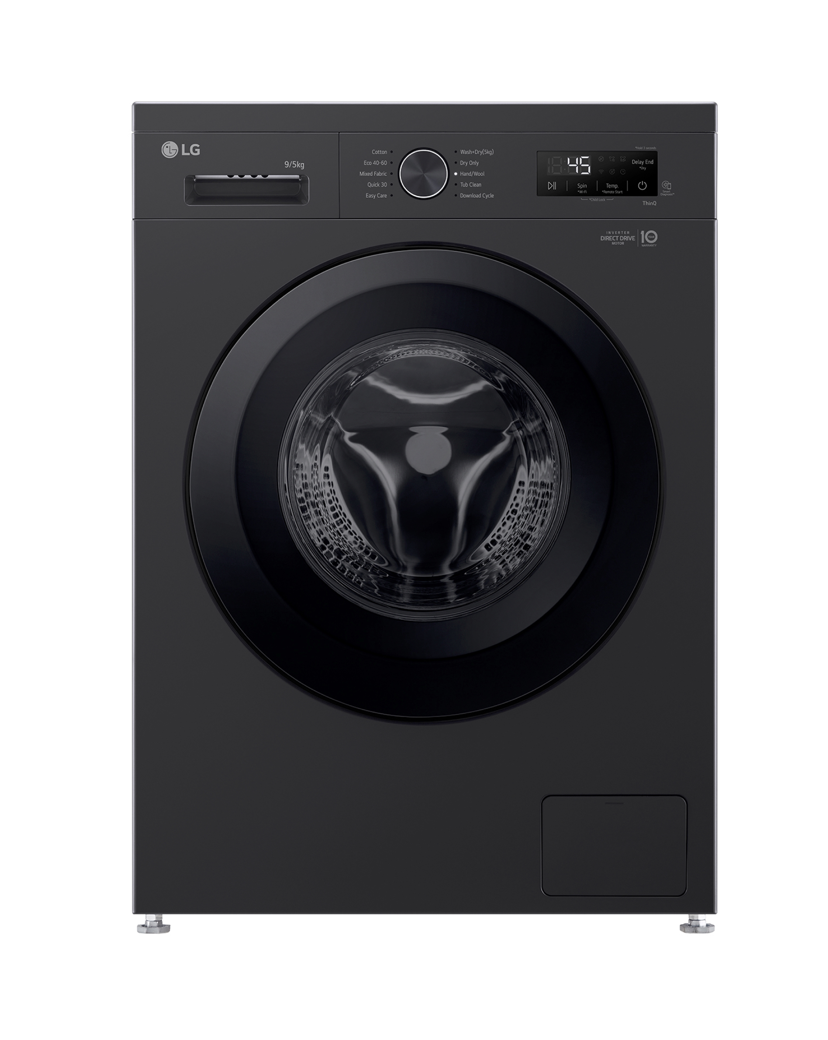 LG - Washing Machine - 9kg Wash 5kg Dry - Grey