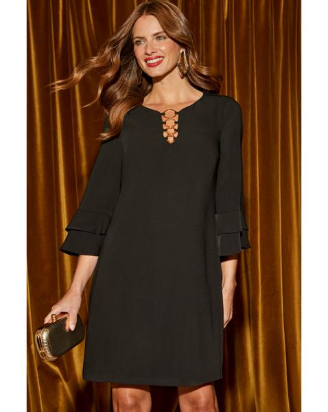 Sosandar Hoop Detail Shift Dress