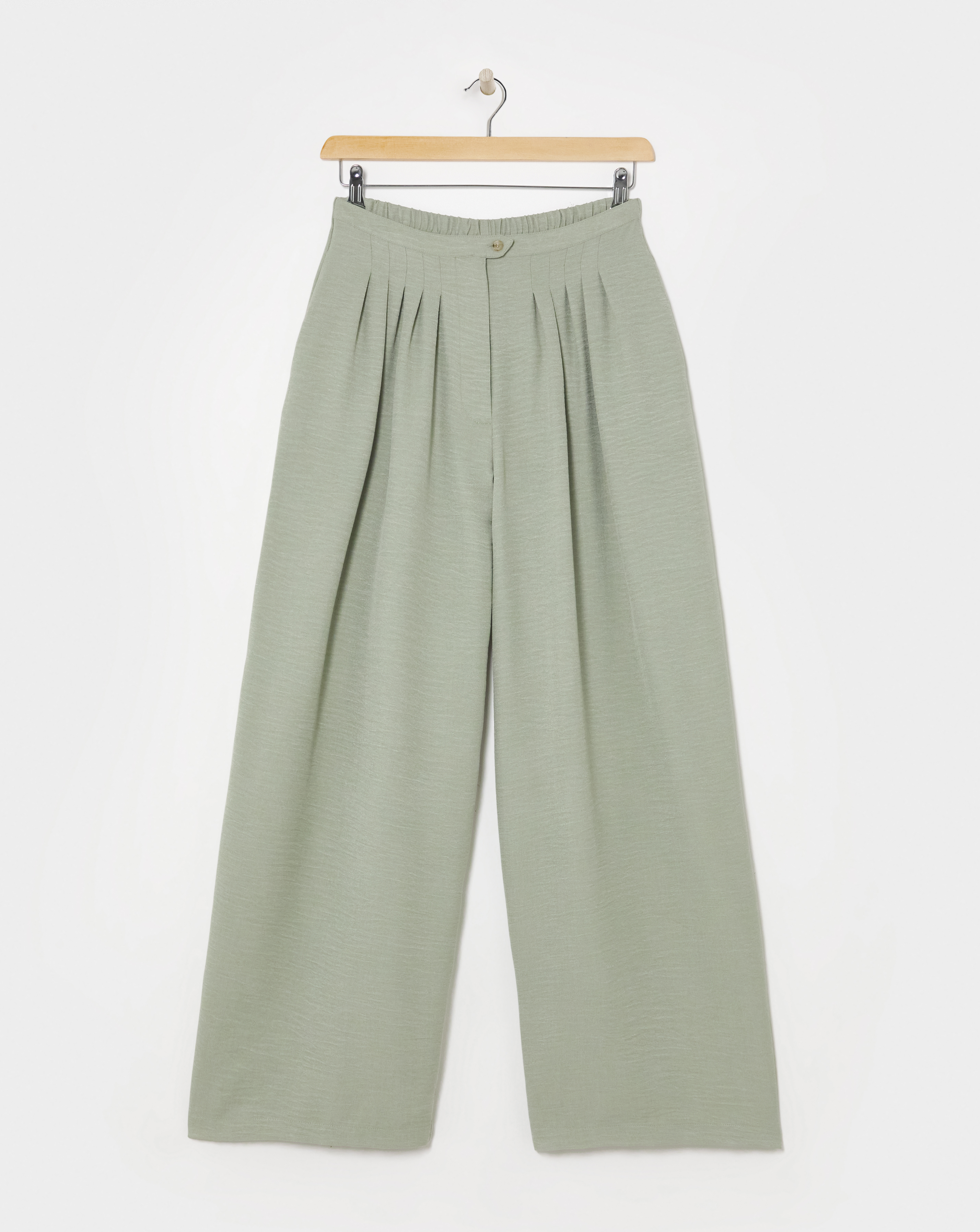 Herringbone Wide Leg Trouser